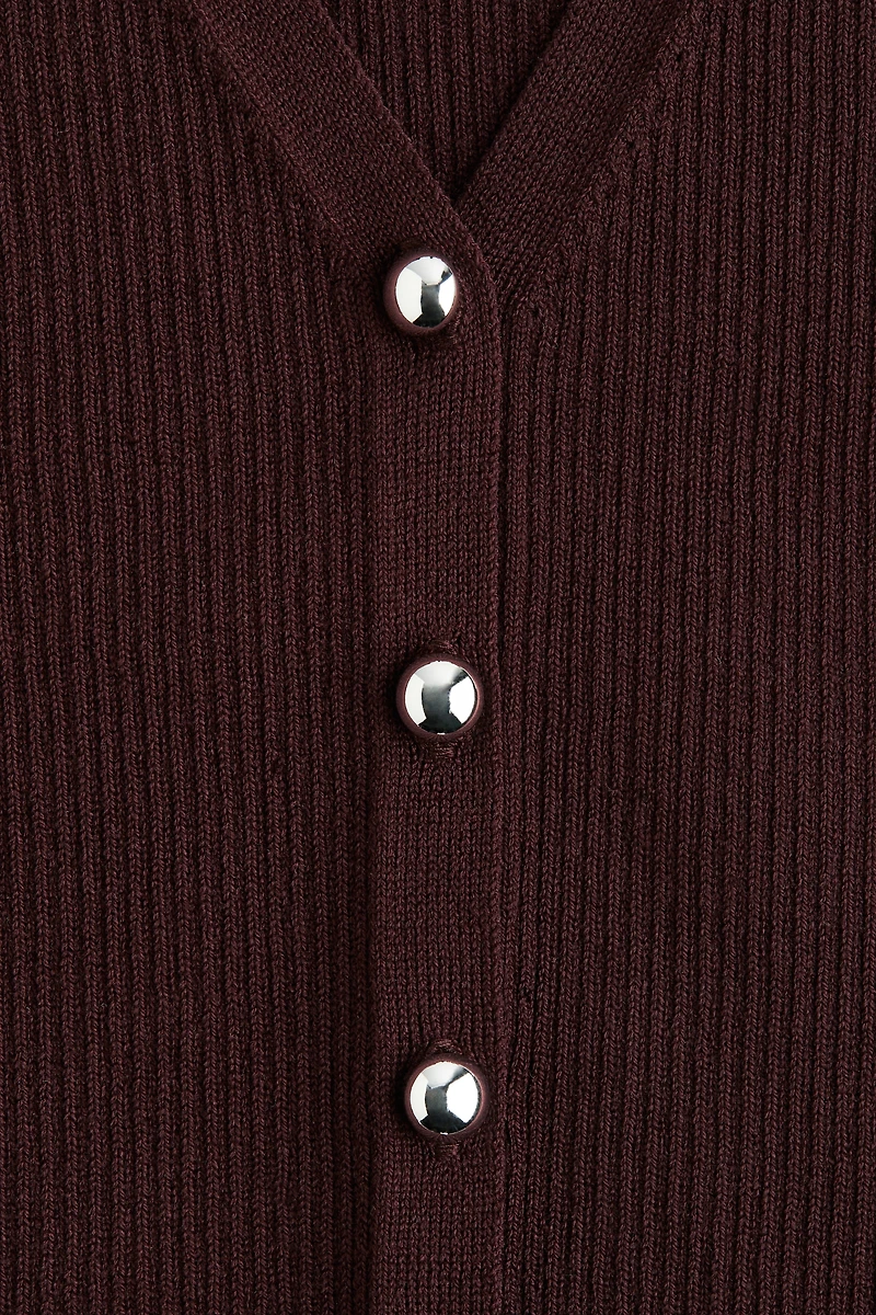 Button-Front Sweater Vest