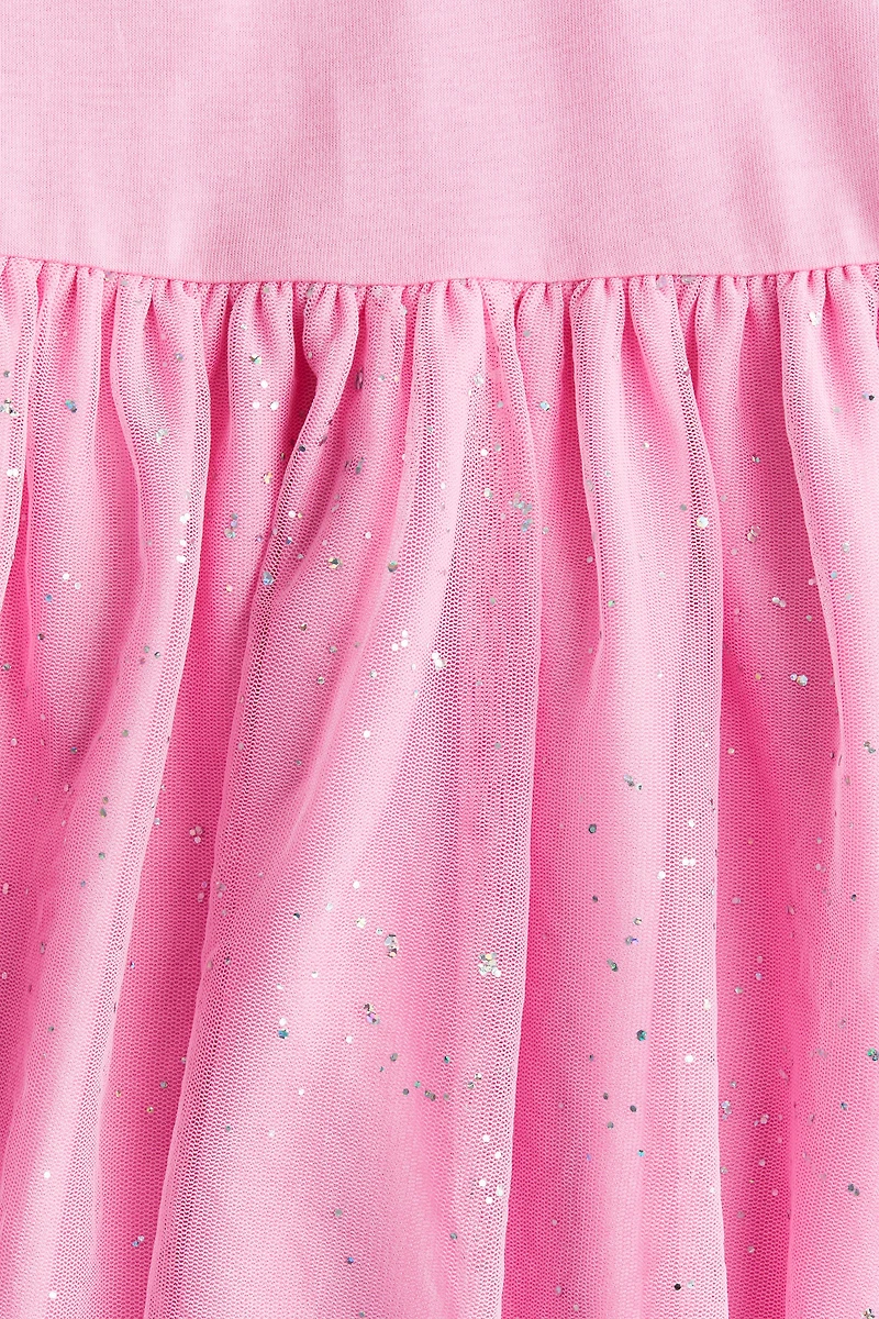 Robe en jersey avec jupe tulle