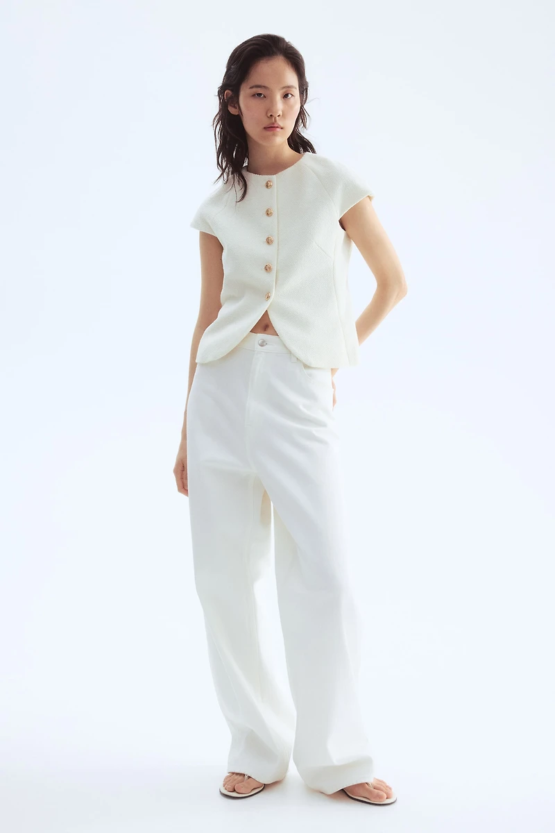 Button-Front Top