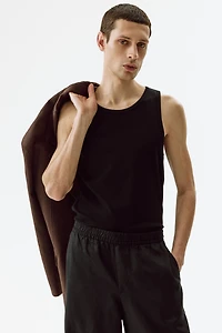 Slim-Fit Ribbed Tank Top