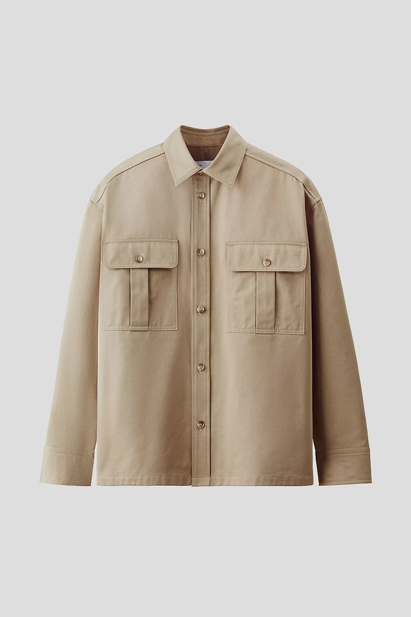 Cotton Twill Utility Overshirt