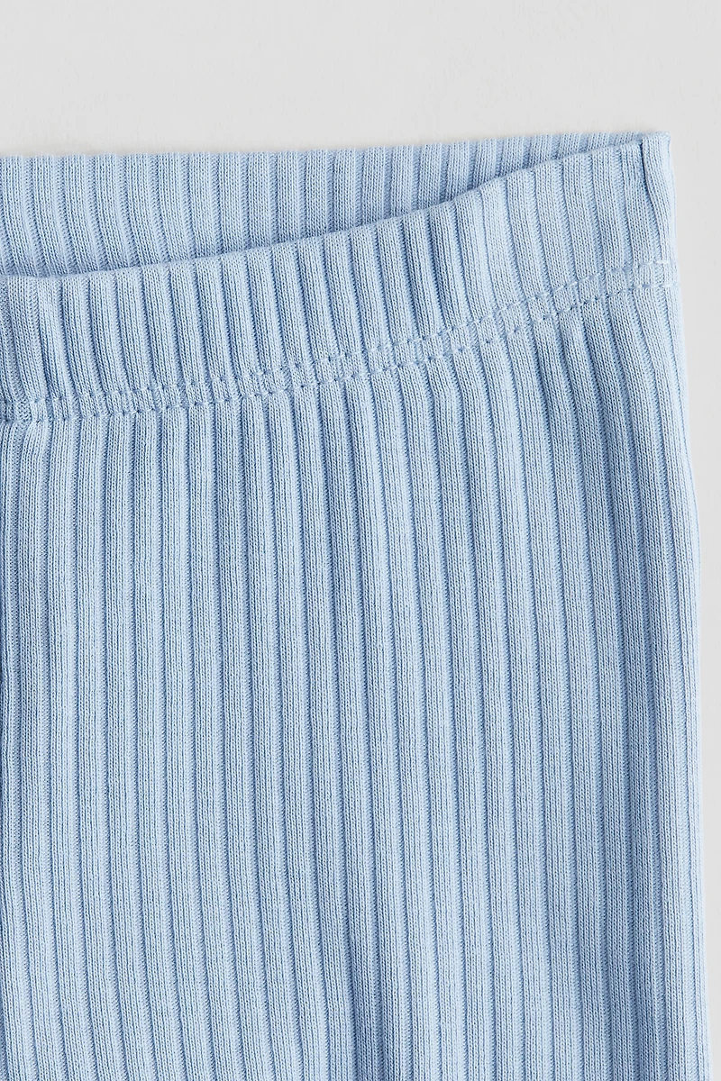 Ribbed Cotton Leggings