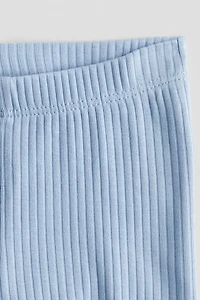 Ribbed Cotton Leggings