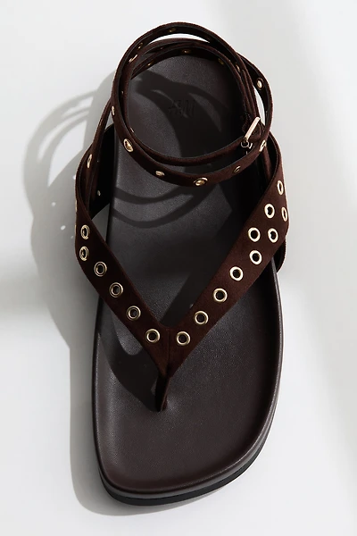 Grommet-Detail Sandals