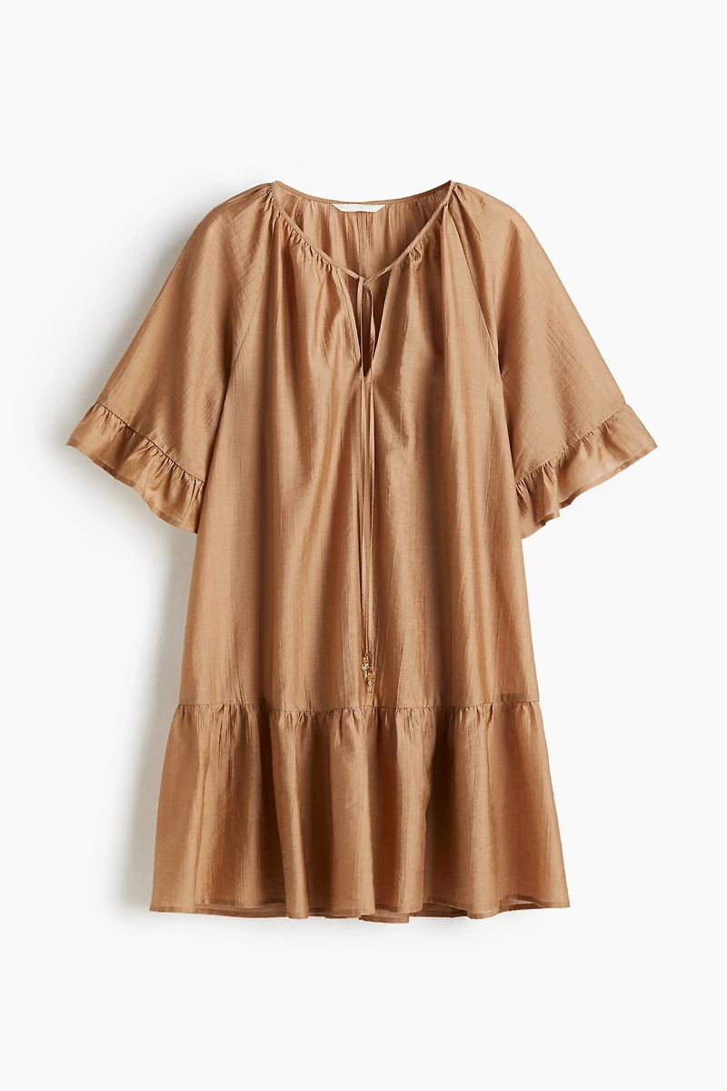 Robe tunique avec liens à nouer