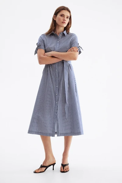 Short-Sleeved Shirt Dress
