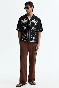 Pantalon décontracté en lin mélangé