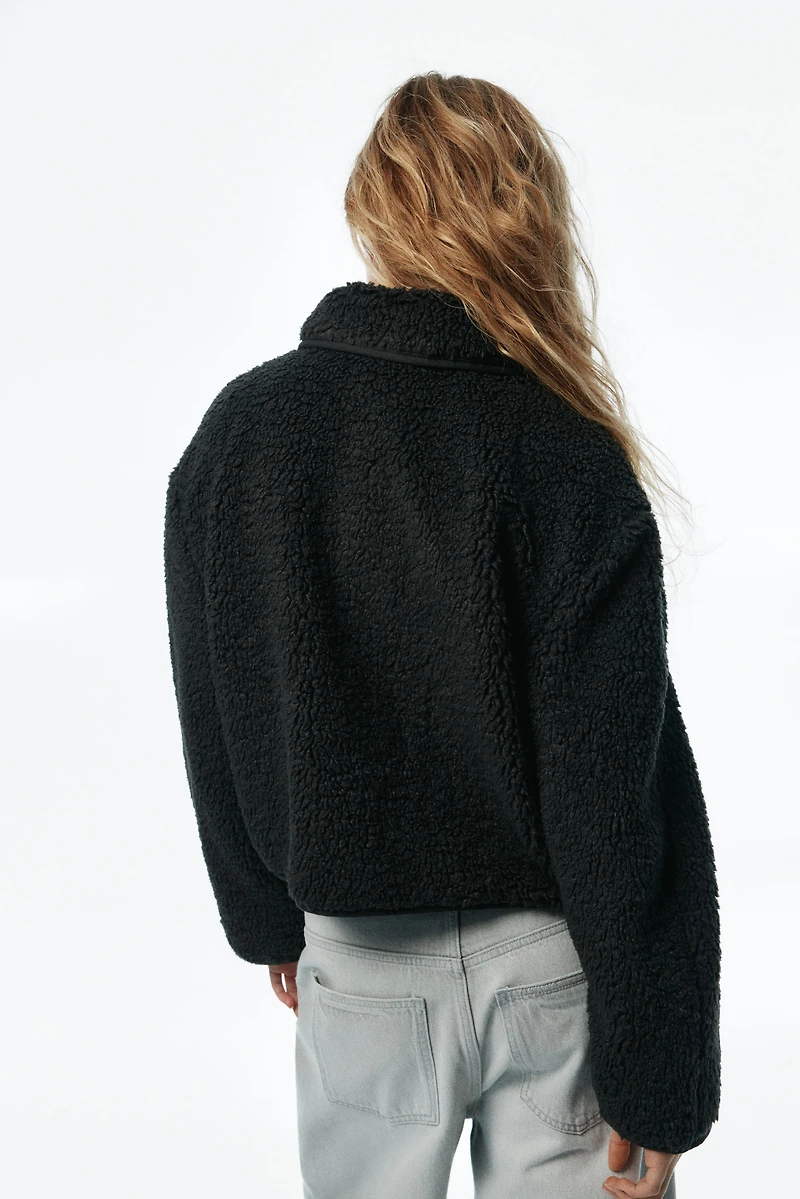 Veste en polar avec col