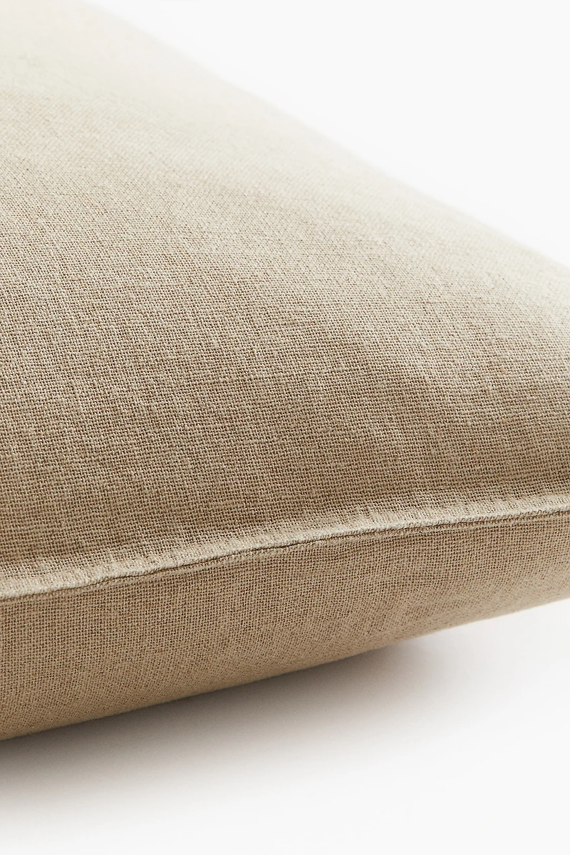 Housse de coussin en lin mélangé