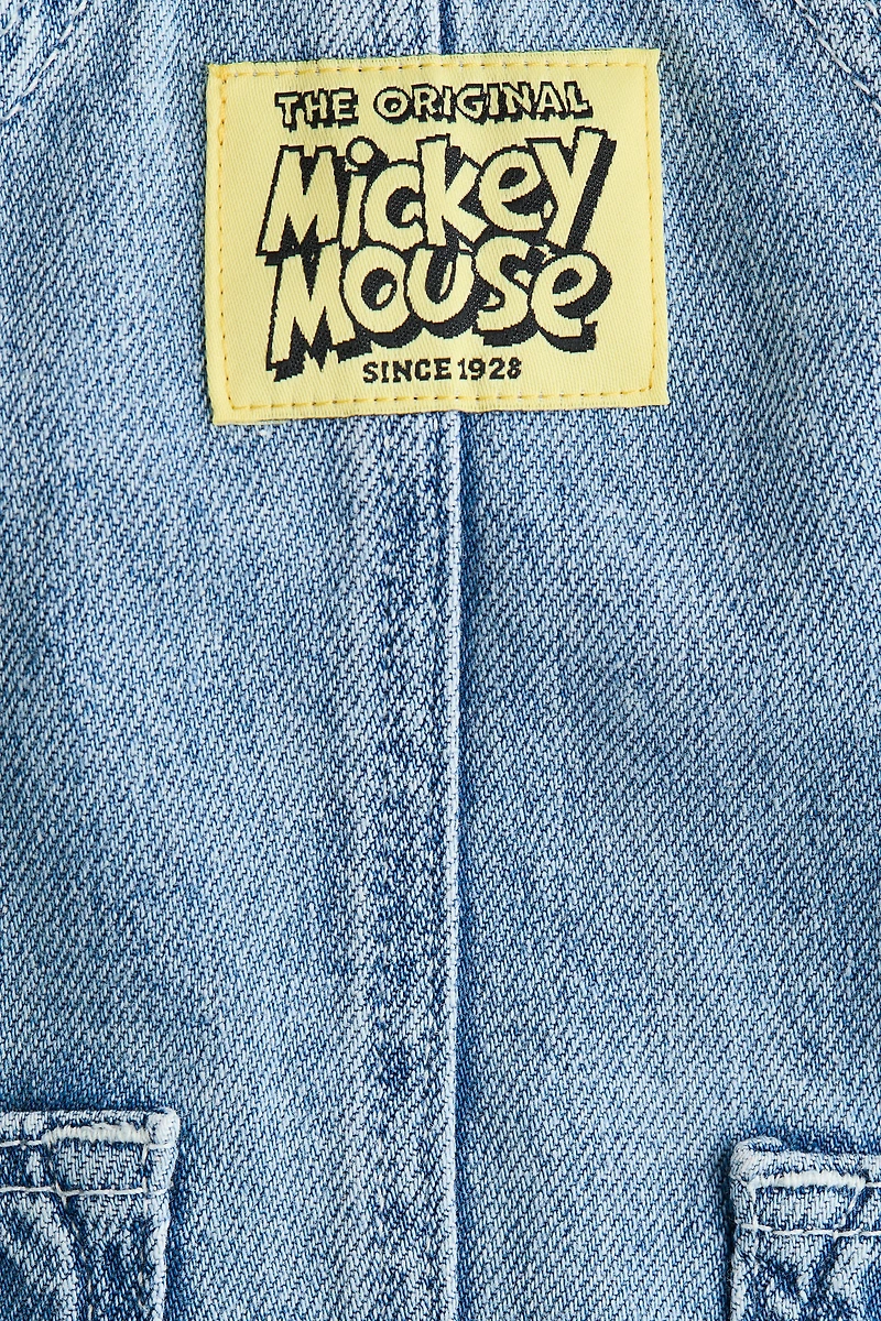 Overall Shorts with Embroidered Details