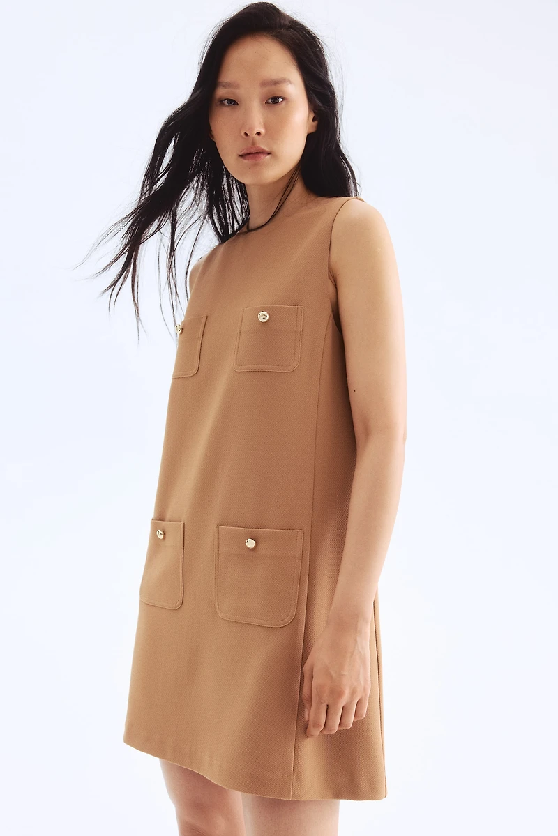 Pocket-Detail Shift Dress
