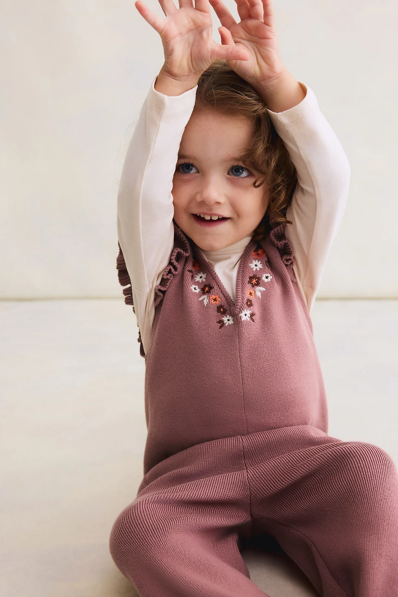 Embroidered-Detail Jumpsuit