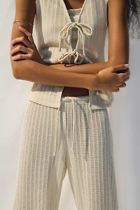 Pantalon en tricot avec cordon de serrage