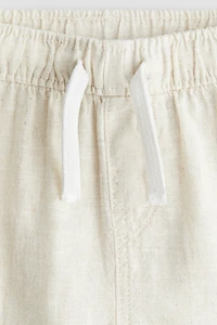 Linen-Blend Joggers