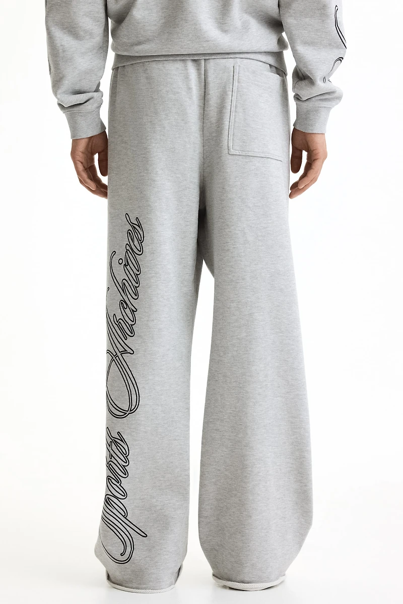Oversized Printed Cotton Sweatpants