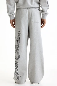 Oversized Printed Cotton Sweatpants