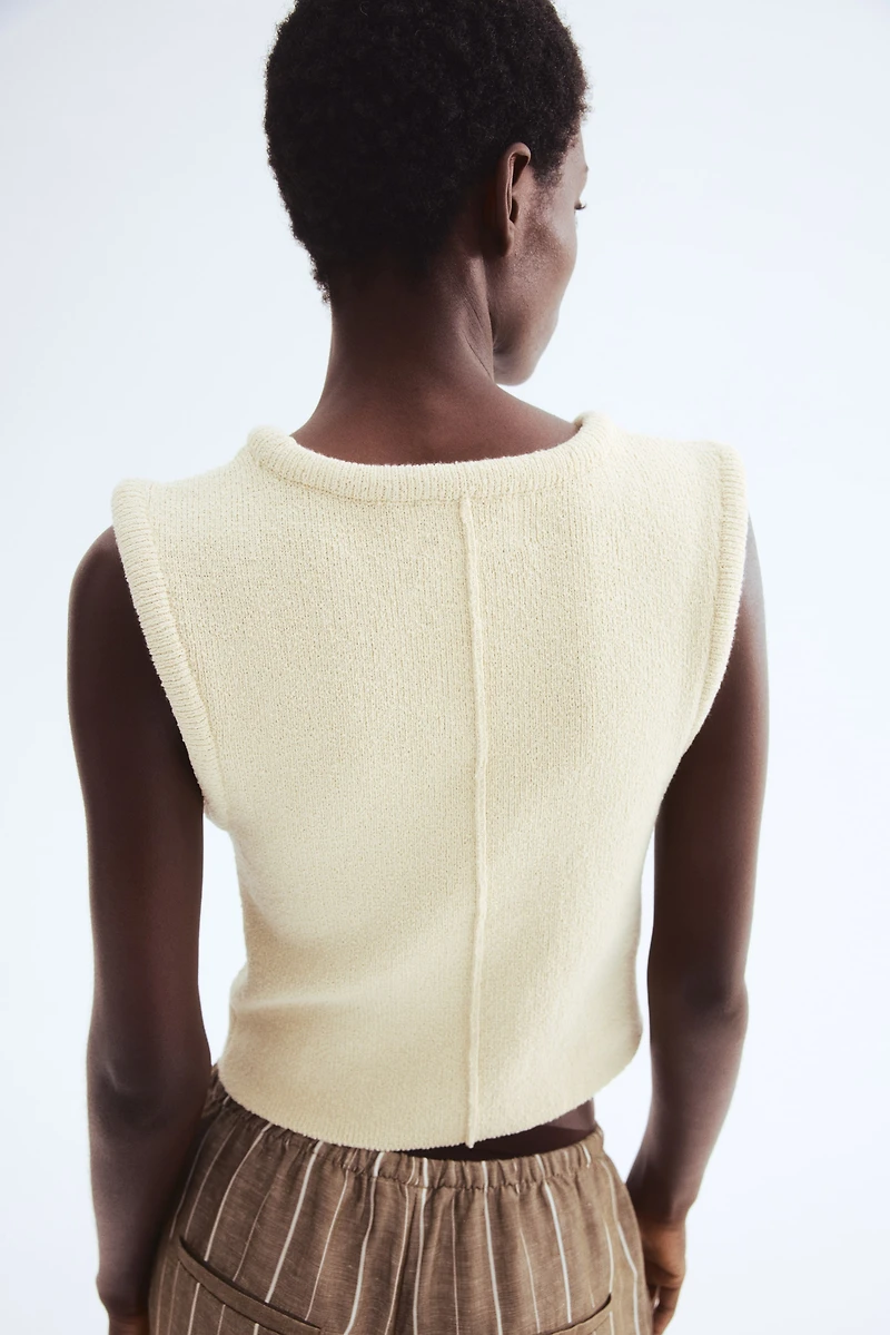 Chandail sans manches en tricot