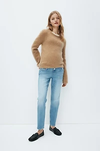 MAMA Slim Straight Ankle Jeans