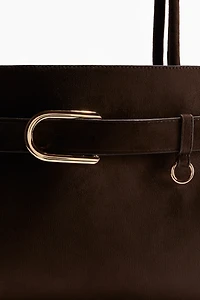 Strap-Detail Tote Bag