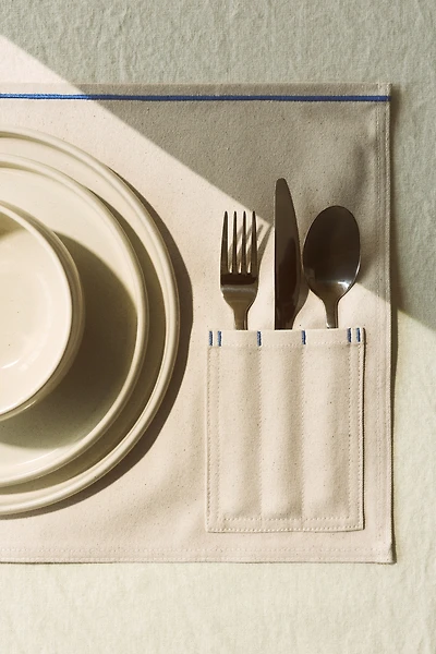 Lot de 4 napperons avec poche