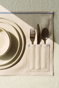 Lot de 4 napperons avec poche