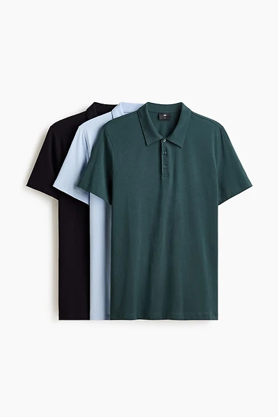 Lot de 3 polos près du corps