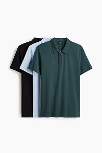 Lot de 3 polos près du corps