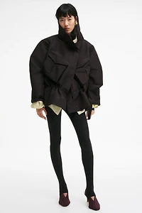 Draped-Panel Leggings