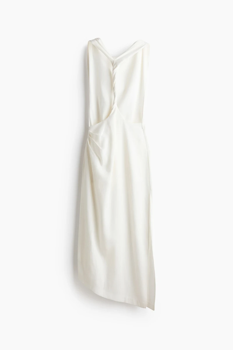 Robe en sergé avec détail torsadé