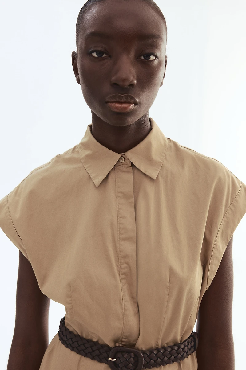 Cotton Poplin Shirt Dress