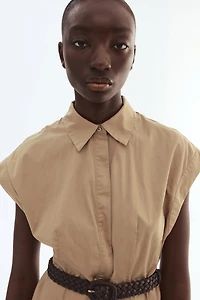 Cotton Poplin Shirt Dress