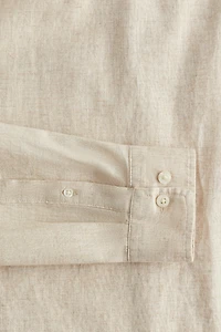 Chemise classique en lin mélangé