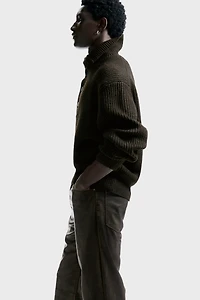 Pantalon décontracté en tissu enduit