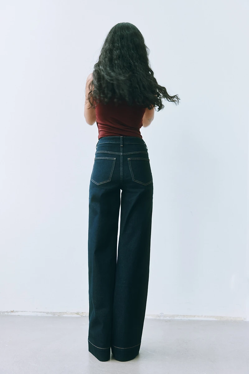 Wide High Jeans