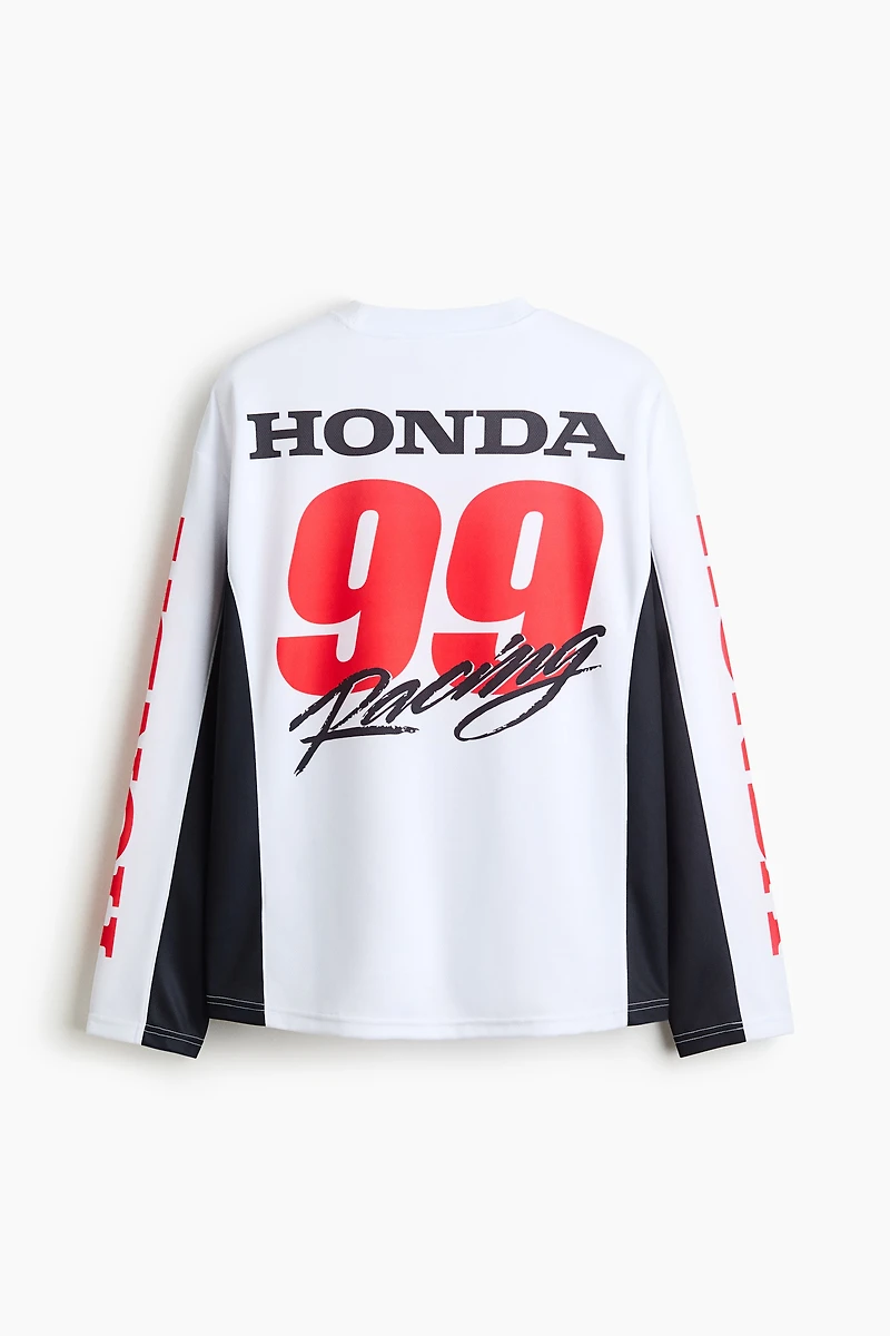 Oversized Long-Sleeved Mesh Shirt