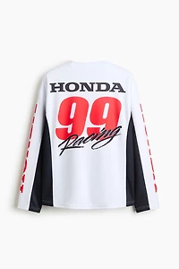 Oversized Long-Sleeved Mesh Shirt