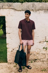 Crinkled Nylon Swim Shorts