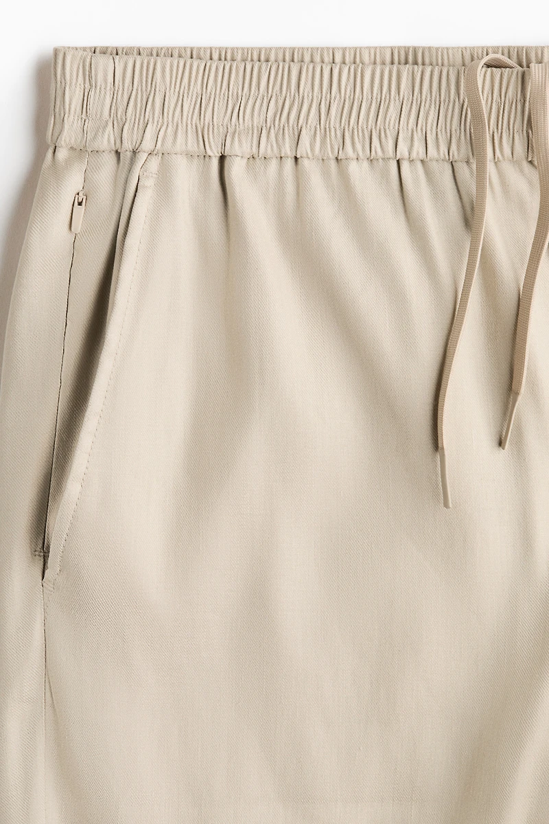 Easy-Care Relaxed-Fit Linen-Blend Shorts
