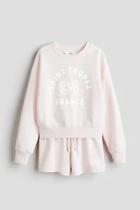 2-Piece Sweatshirt and Shorts Set