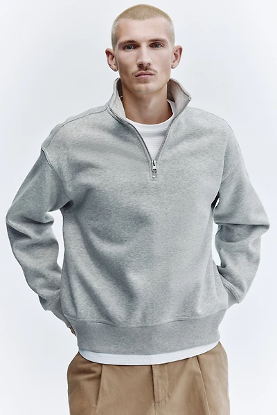 Loose Fit Half-Zip Sweatshirt