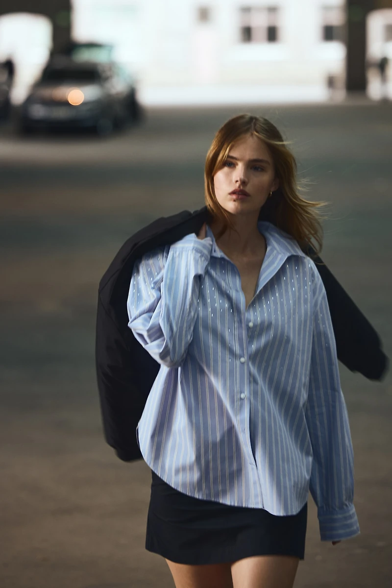 Chemise grande taille en coton