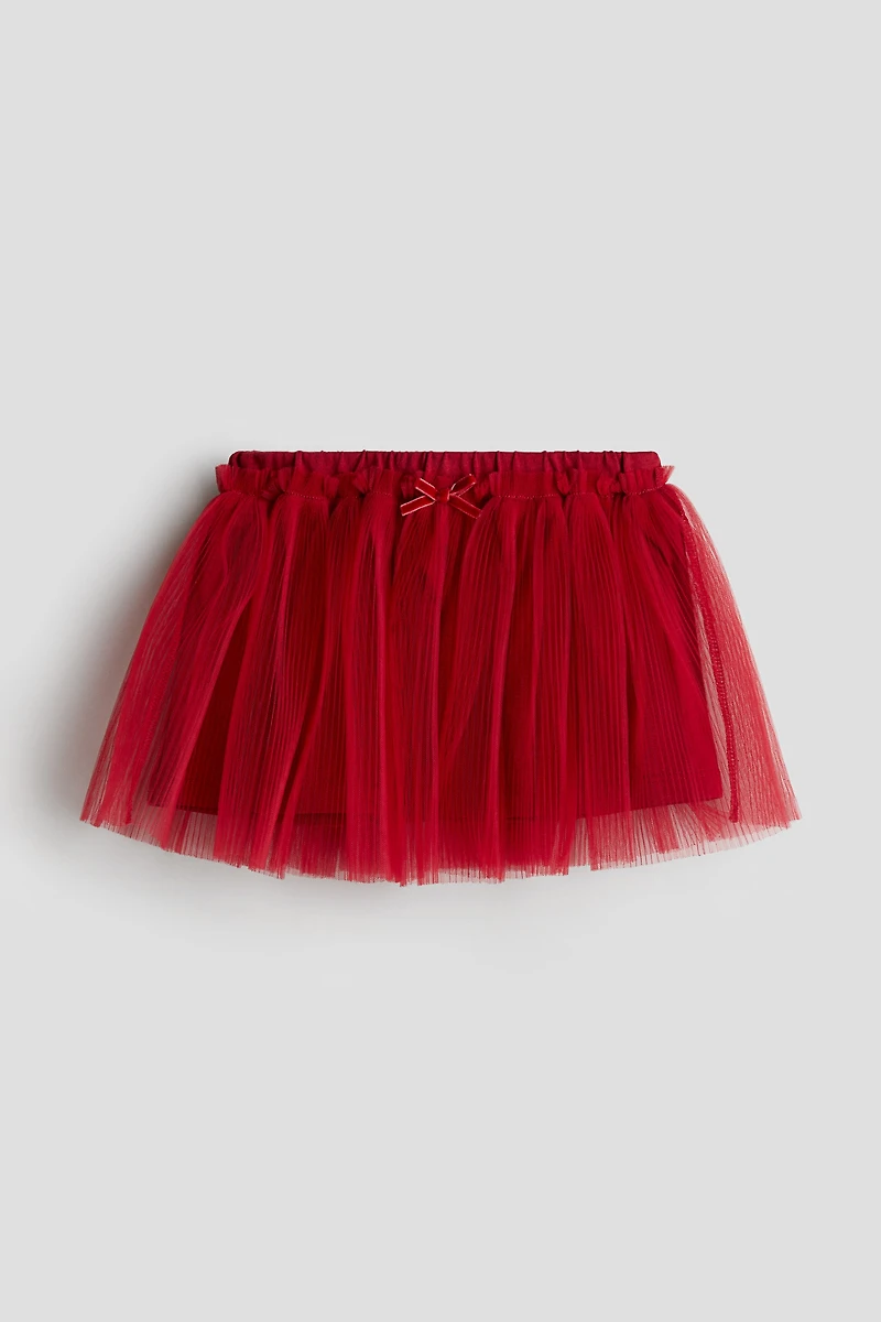 Jupe plissée en tulle