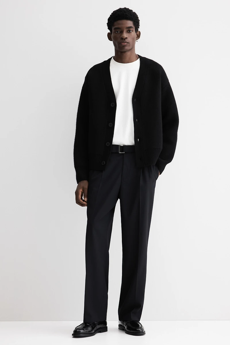 Loose-Fit Wool Cardigan