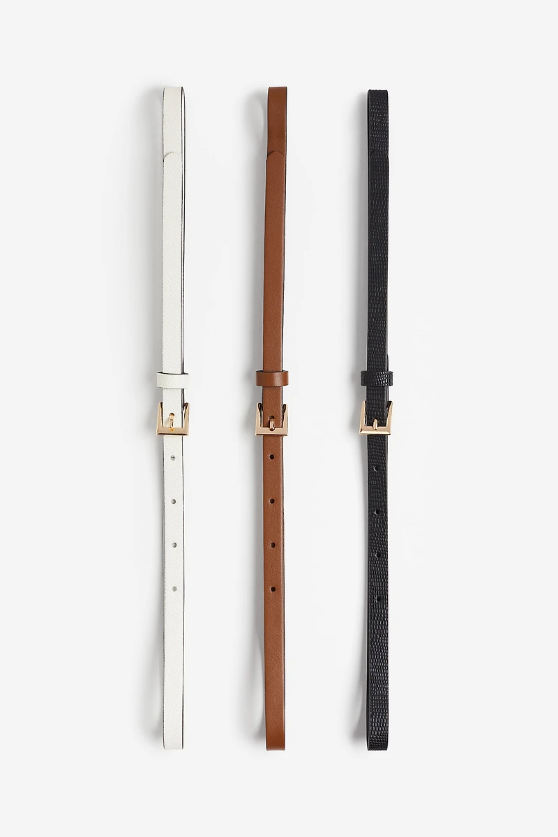 3-pack Narrow Belts