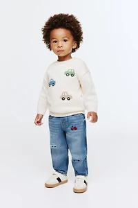 Jean avec motifs brodés