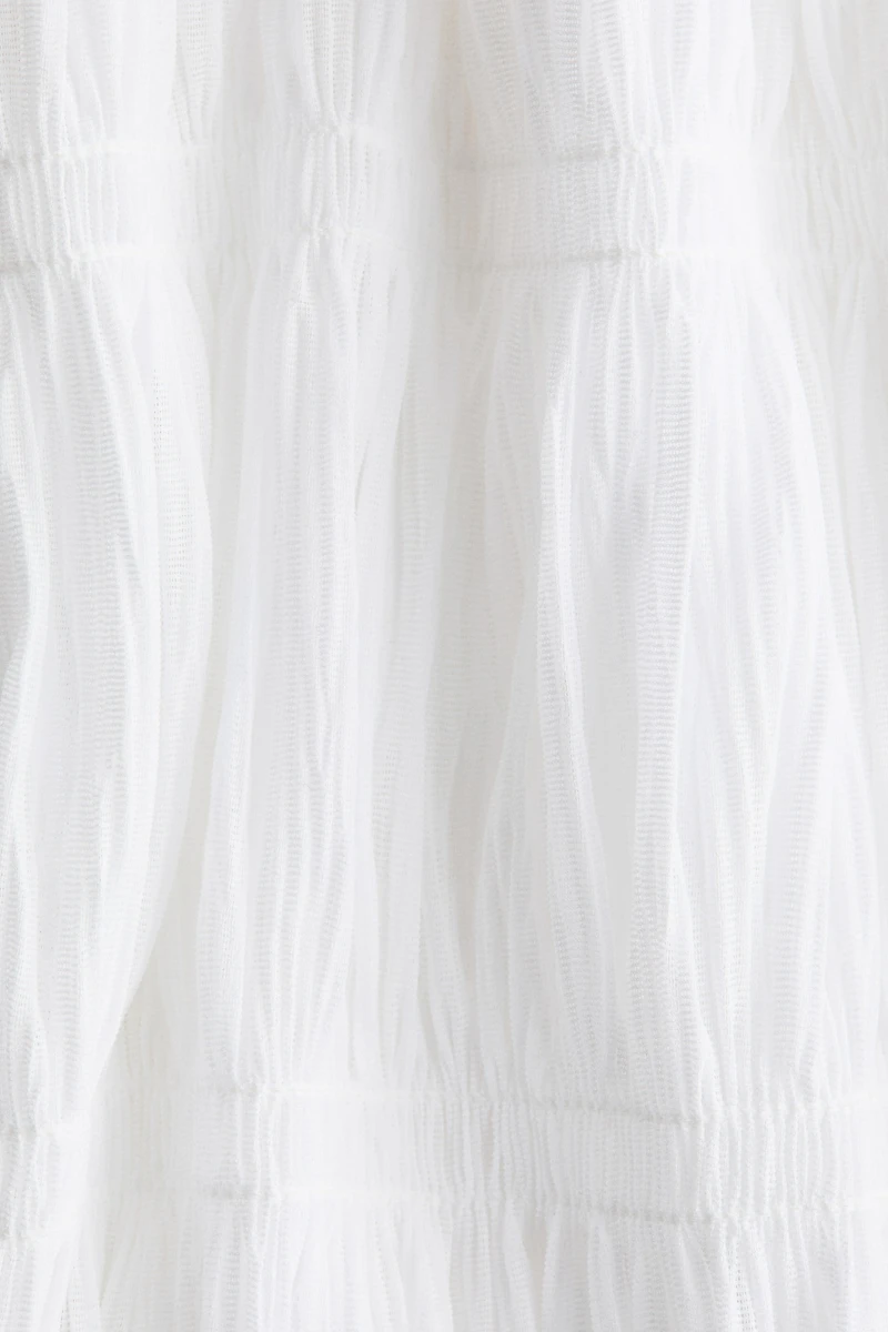 MAMA Boat-Neck Smocked Top