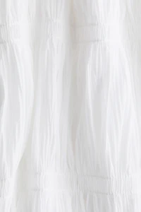 MAMA Boat-Neck Smocked Top