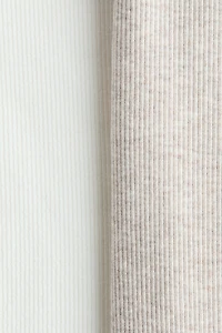 Lot de 2 T-shirts en coton à col tunisien