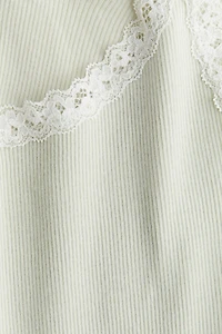 Lace-Trimmed Tank Top