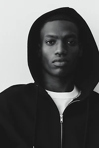 Veste à fermeture éclair ample capuche